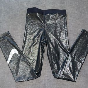 Nike Pro Silver Sparkle Leggings